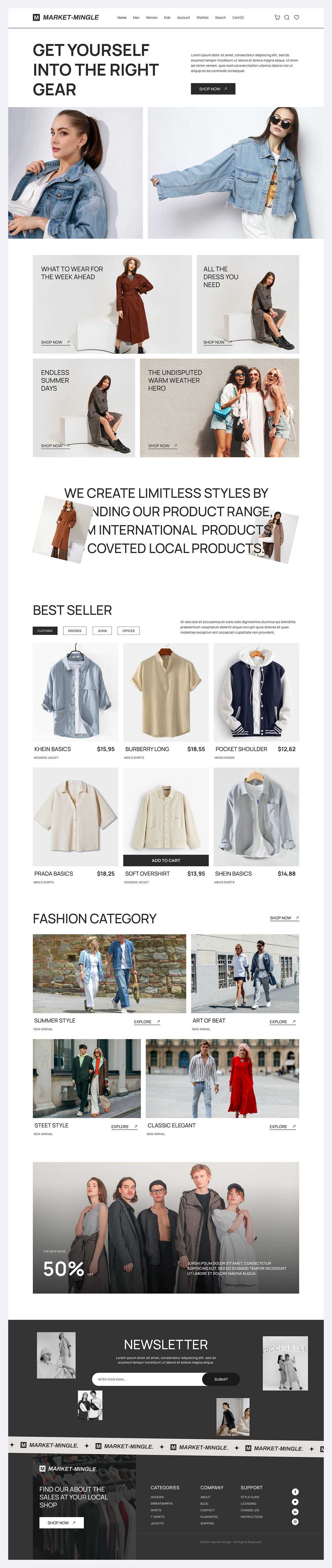 服装独立站设计建站模板